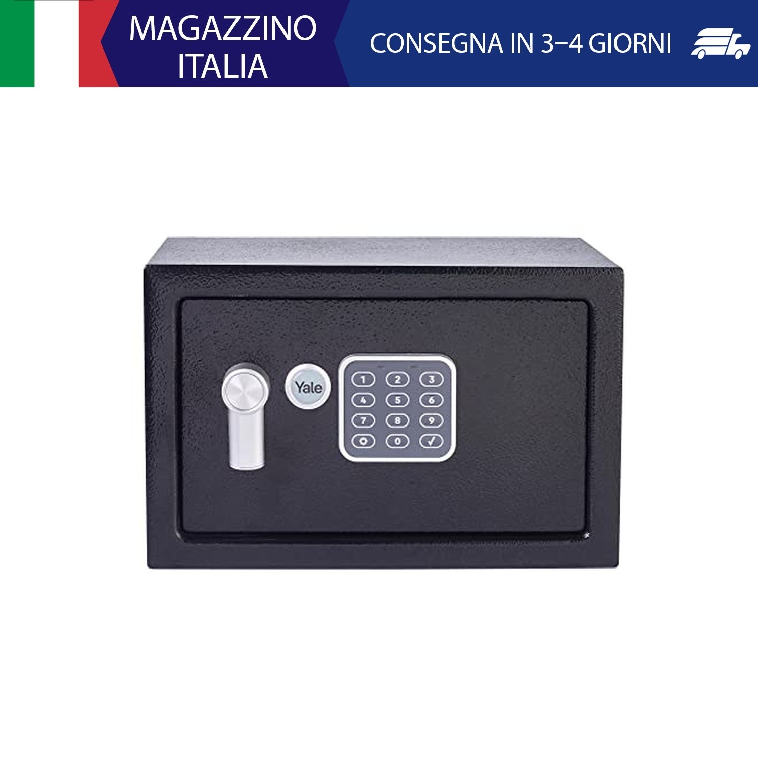 YALE Cassaforte Piccola YSV/200/DB2 Nero, Tastiera Digitale, Indicatori di Luce