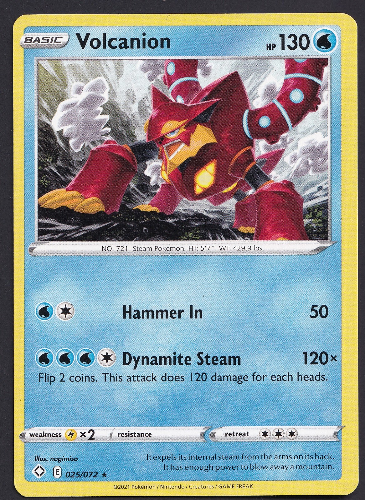 Vulcanion - Pokemon 025/072 - Non Holo Rare - Shining Fates - NM/M - Nuovo
