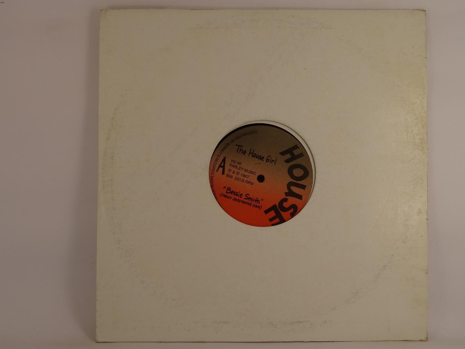 THE HOUSE GIRL BESSIE SMITH (40) 1 Track Promo 12" Single including Picture Slee