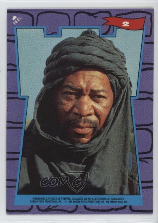 1991 Robin Hood Prince of Thieves 55 Card Set Stickers Morgan Freeman Azeem 0u9k