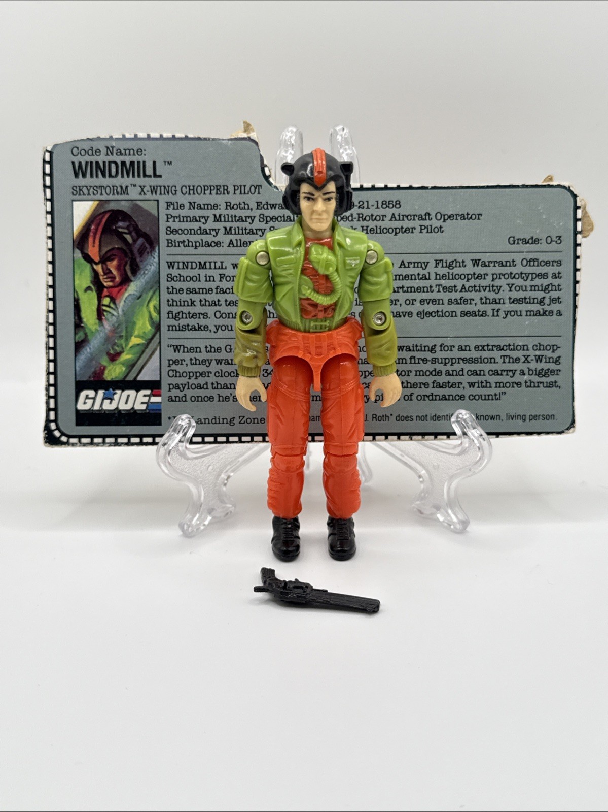 1988 GI JOE WINDMILL v1 100% COMPLETE WITH FILE CARD
