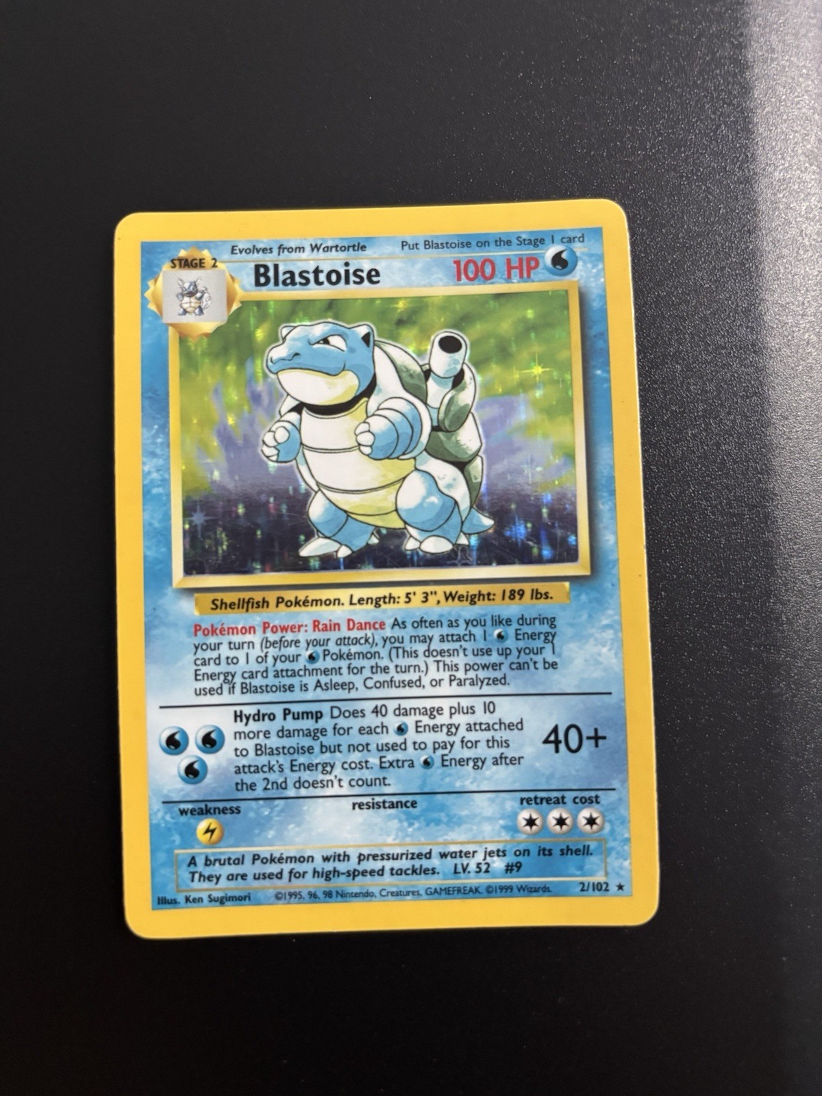 Blastoise 002/102 Base Set Holo