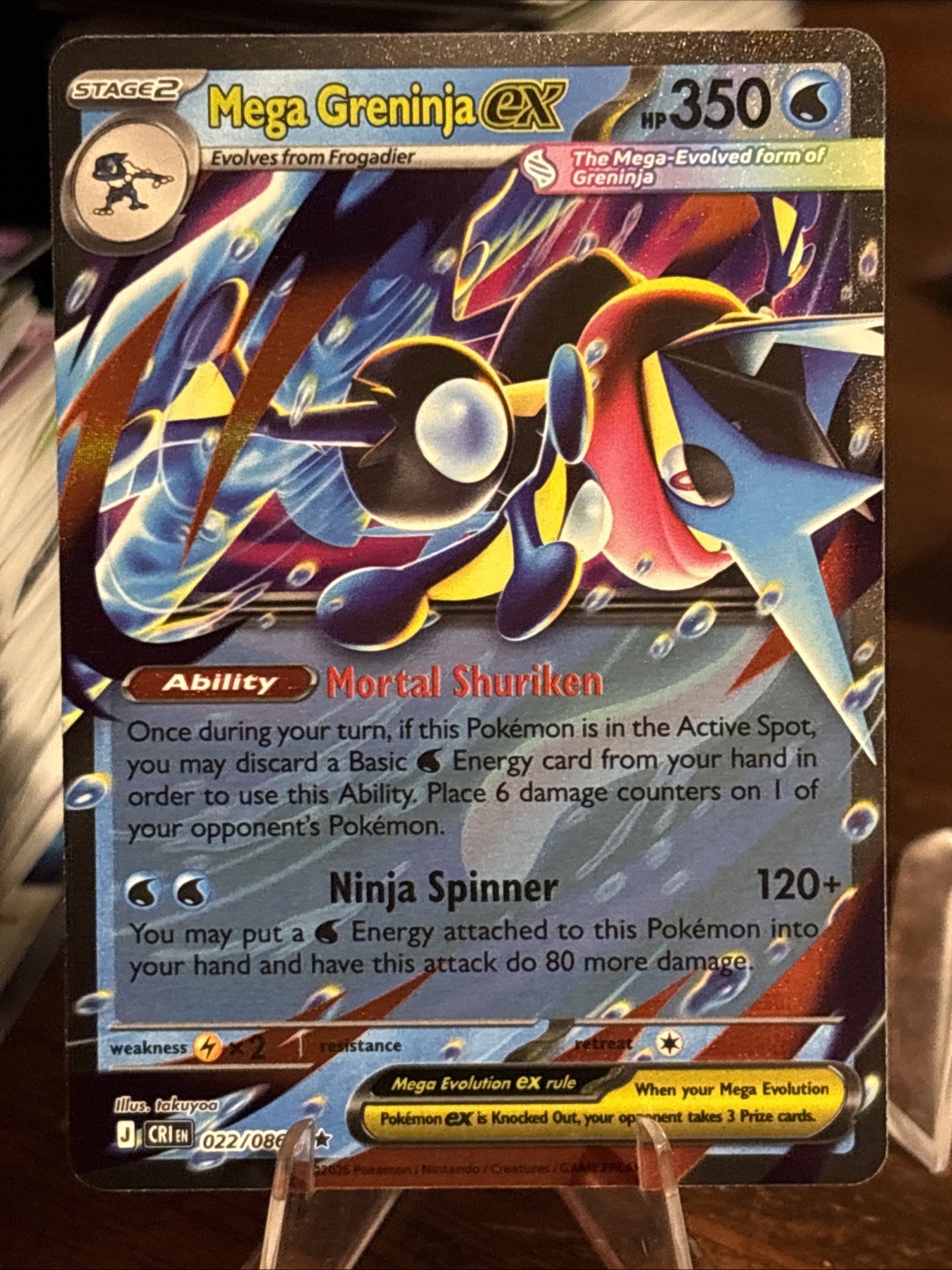Mega Greninja ex - 022/086 - Chaos Rising - NM Pokemon TCG 022/086
