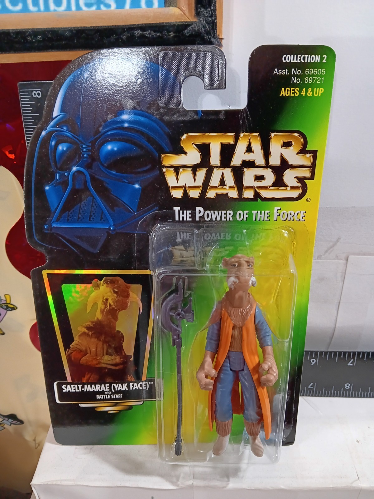 NUOVO VINTAGE STAR WARS POWER OF THE FORCE 1997 SAELT-MARAE (YAK FACE) KENNER...