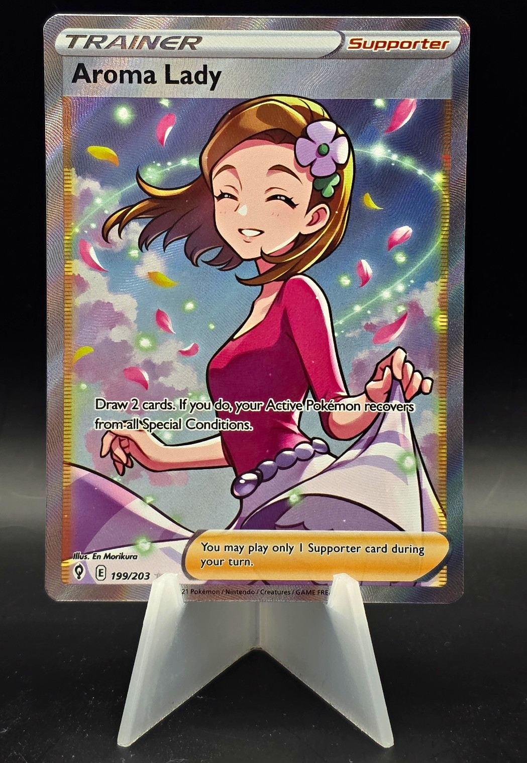 Pokemon 2021 Evolving Skies Aroma Lady Full Art 199/203