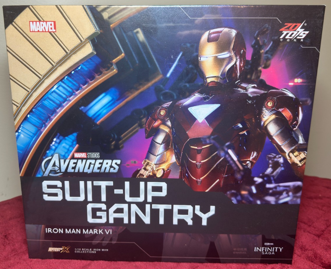 ZD Toys MK6 Marvel MCU Infinity Saga Iron Man 6 With LED Suit-Up Gantry New