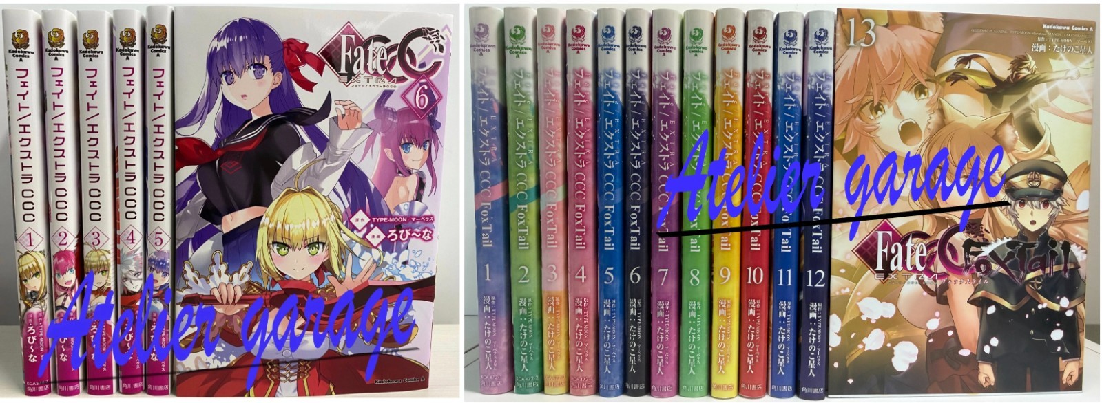 Libri USATI Fate EXTRA CCC Vol.1-6 + CCC Foxtail Vol.1-13 19 Set Manga Giapponese