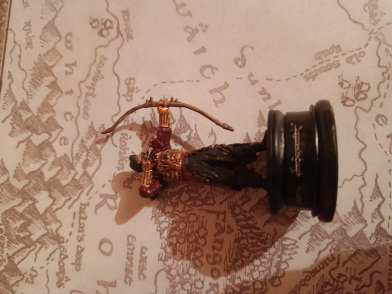 Pièce échecs eaglemoss seigneur des anneaux Haradrim Archer pion noir