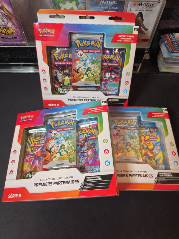 3 coffrets Pokemon Premiers partenaires FR série 2