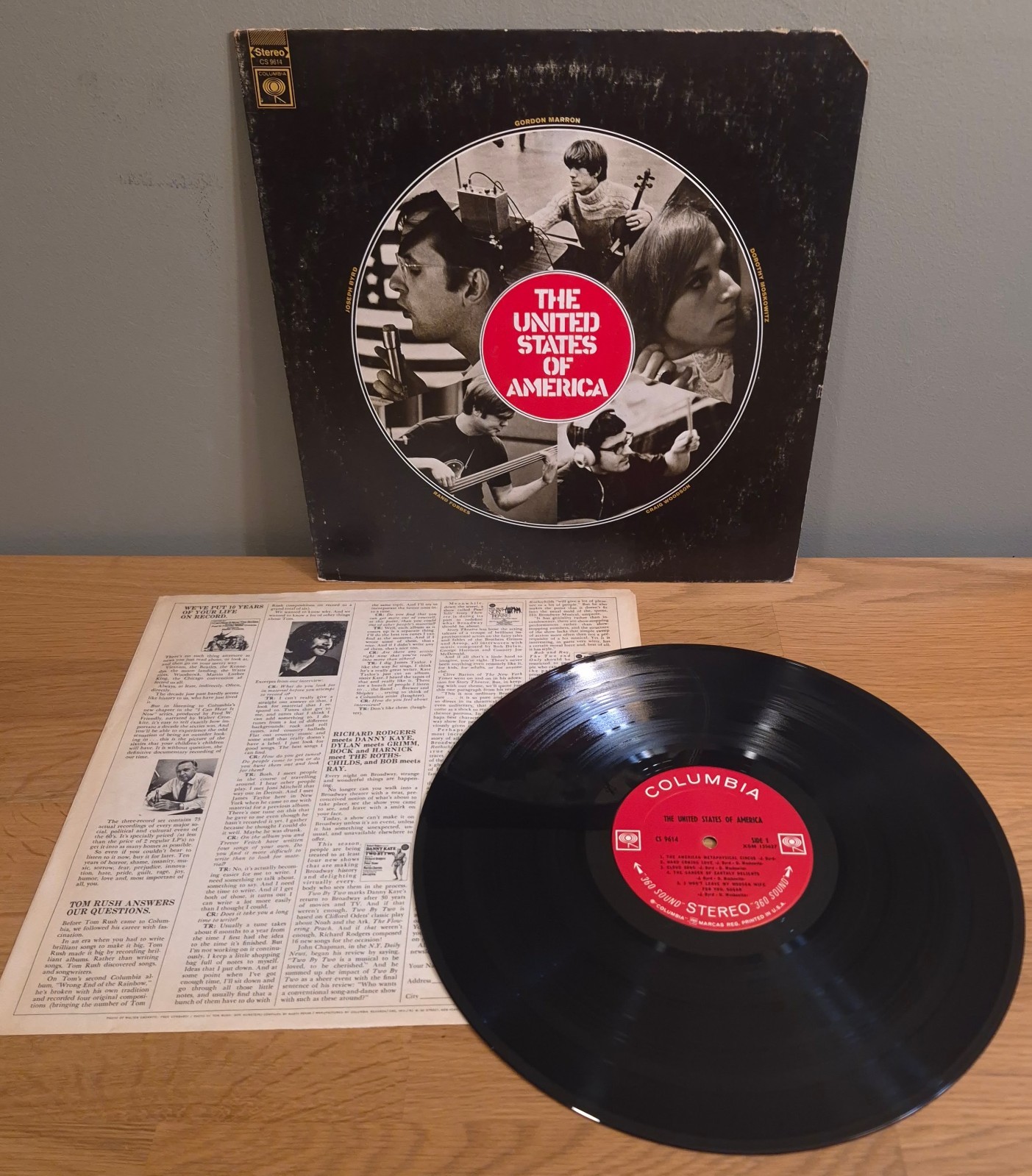 THE UNITED STATES OF AMERICA Vinyl LP 1968 Psych Rock Columbia 2 Eye with Inner