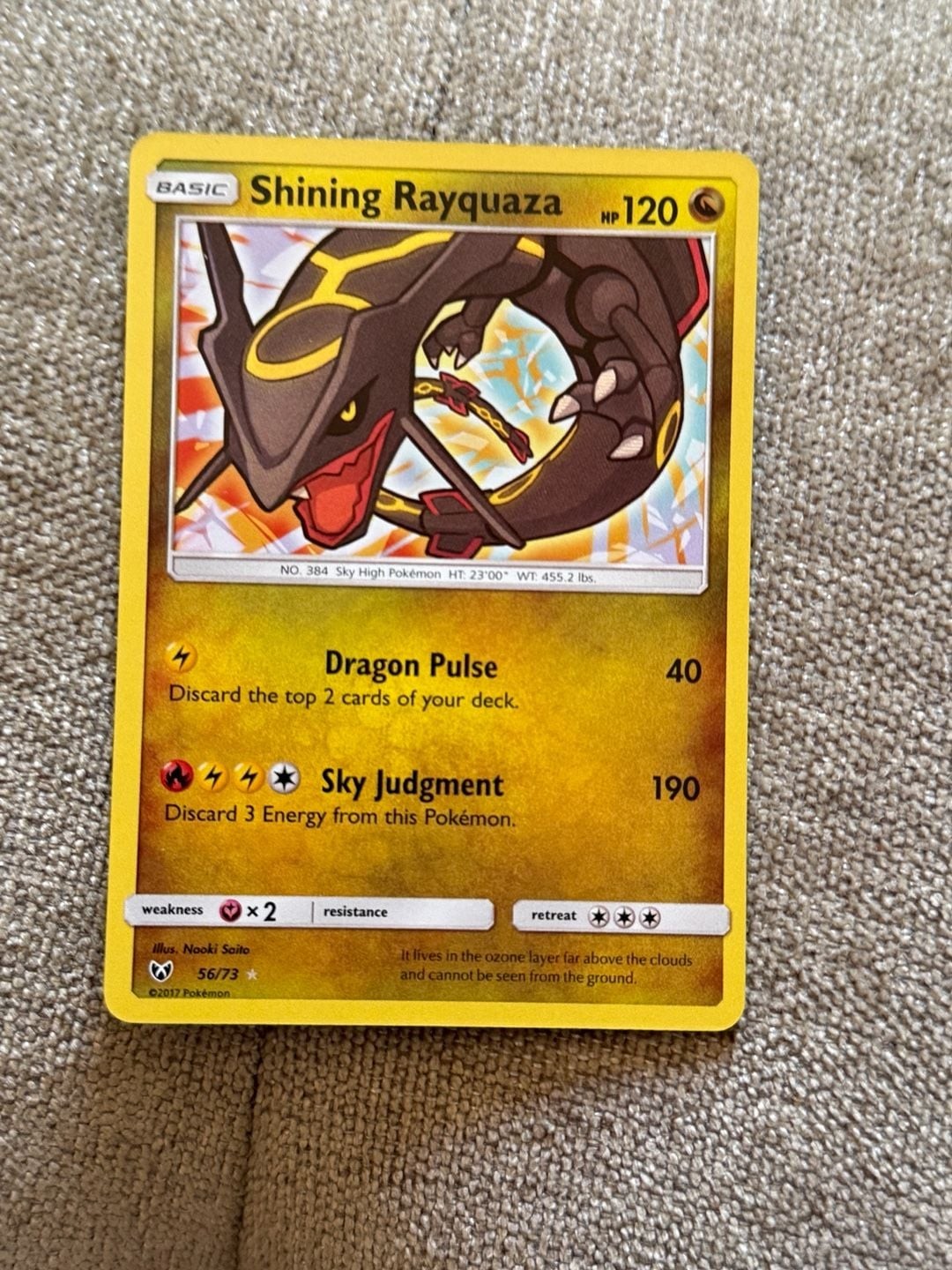 Pokemon Shining Legends Shining Rayquaza 56/73 Holo Rare