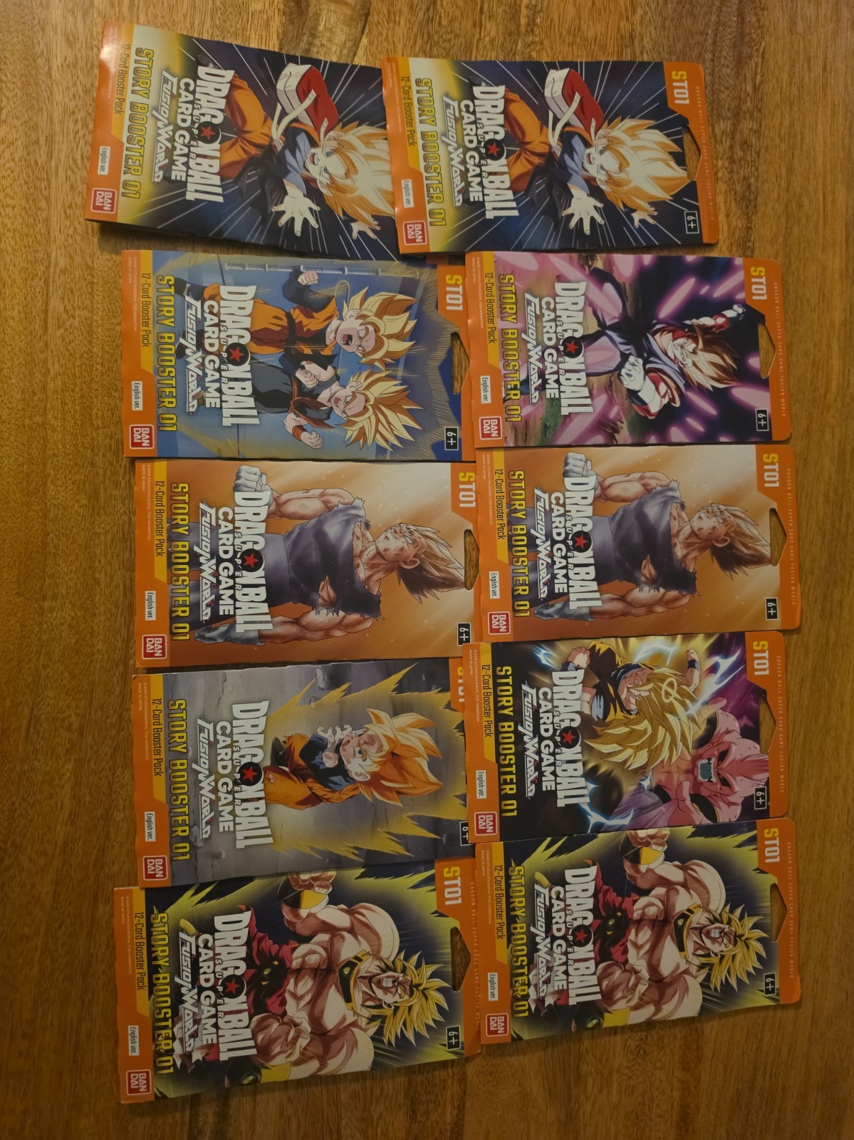 10x Dragon Ball Super Card Game Fusion World ST01 Story Booster Packs Sealed ENG