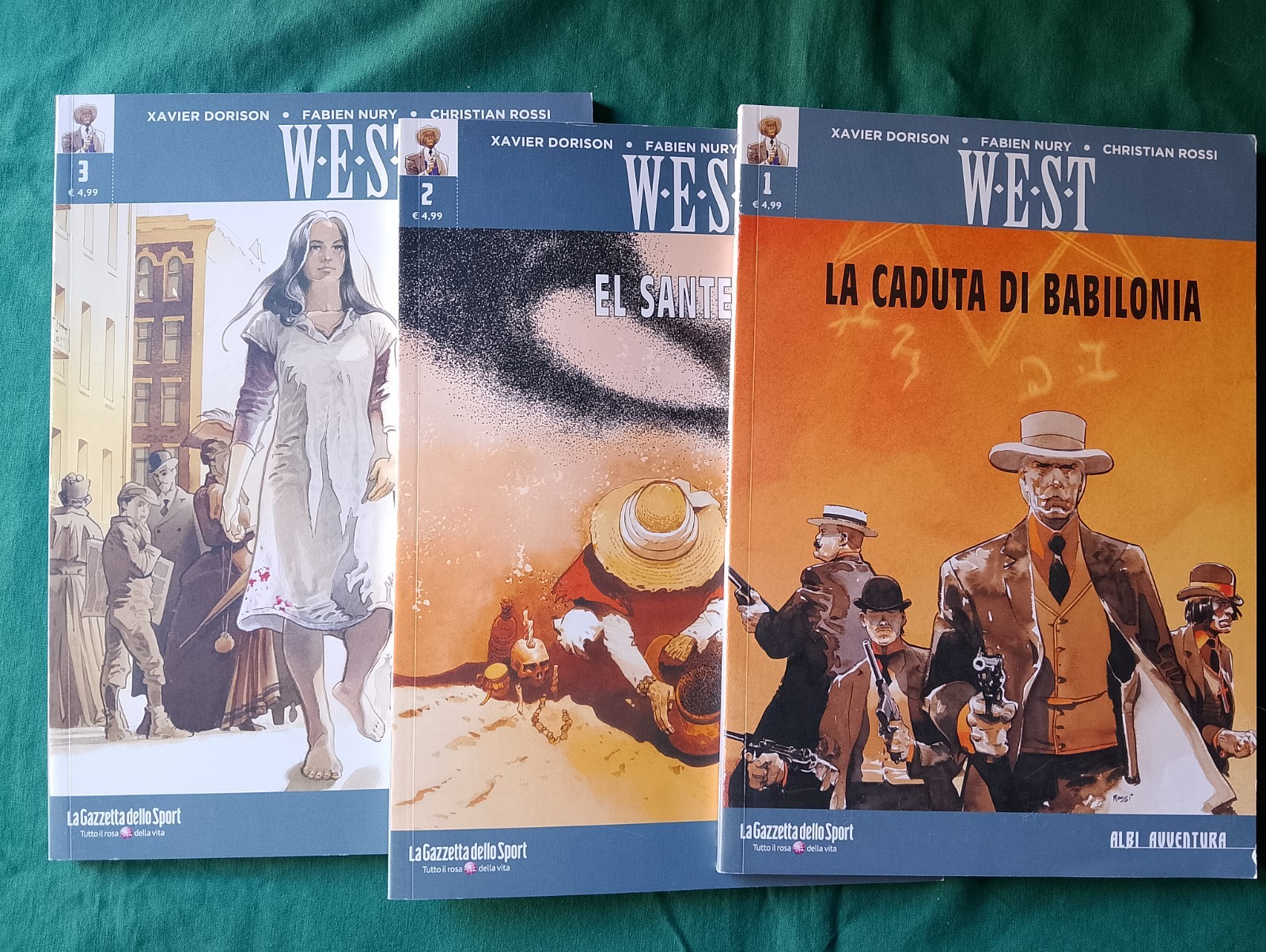 W.E.S.T. N°1-2-3 SERIE COMPLETA - LA GAZZETTA DELLO SPORT N°33-34-35 - A COLORI