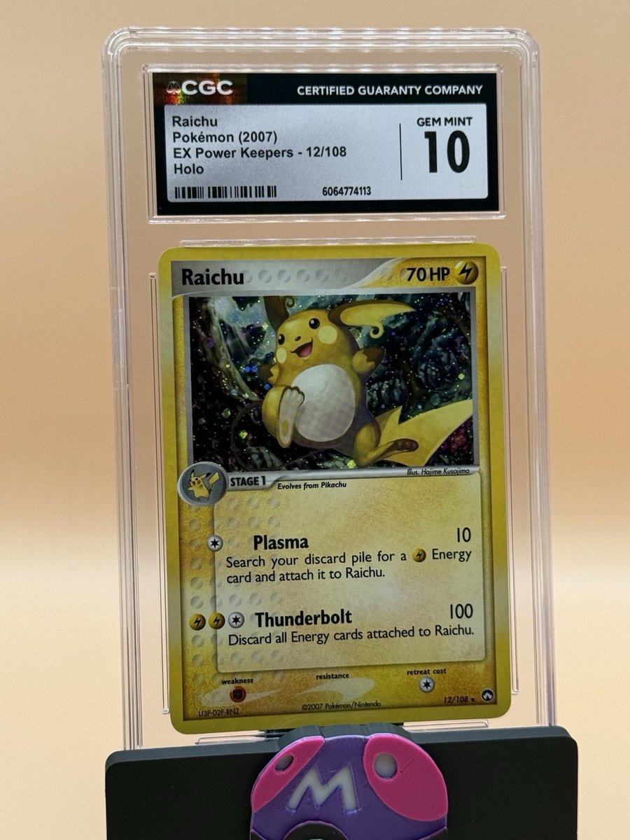 Raichu Ex Power Keepers Holo 12/108 CGC 10