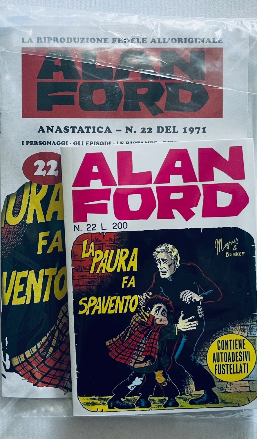 ALAN FORD ANASTATICA N°22 BLISTERATO CON ADESIVI