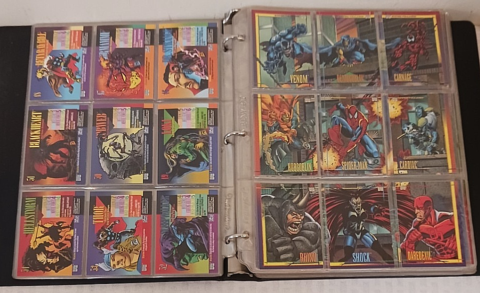 1993 Marvel Universe Comics Complete Card Set #1-180 Skybox Spiderman Wolverine