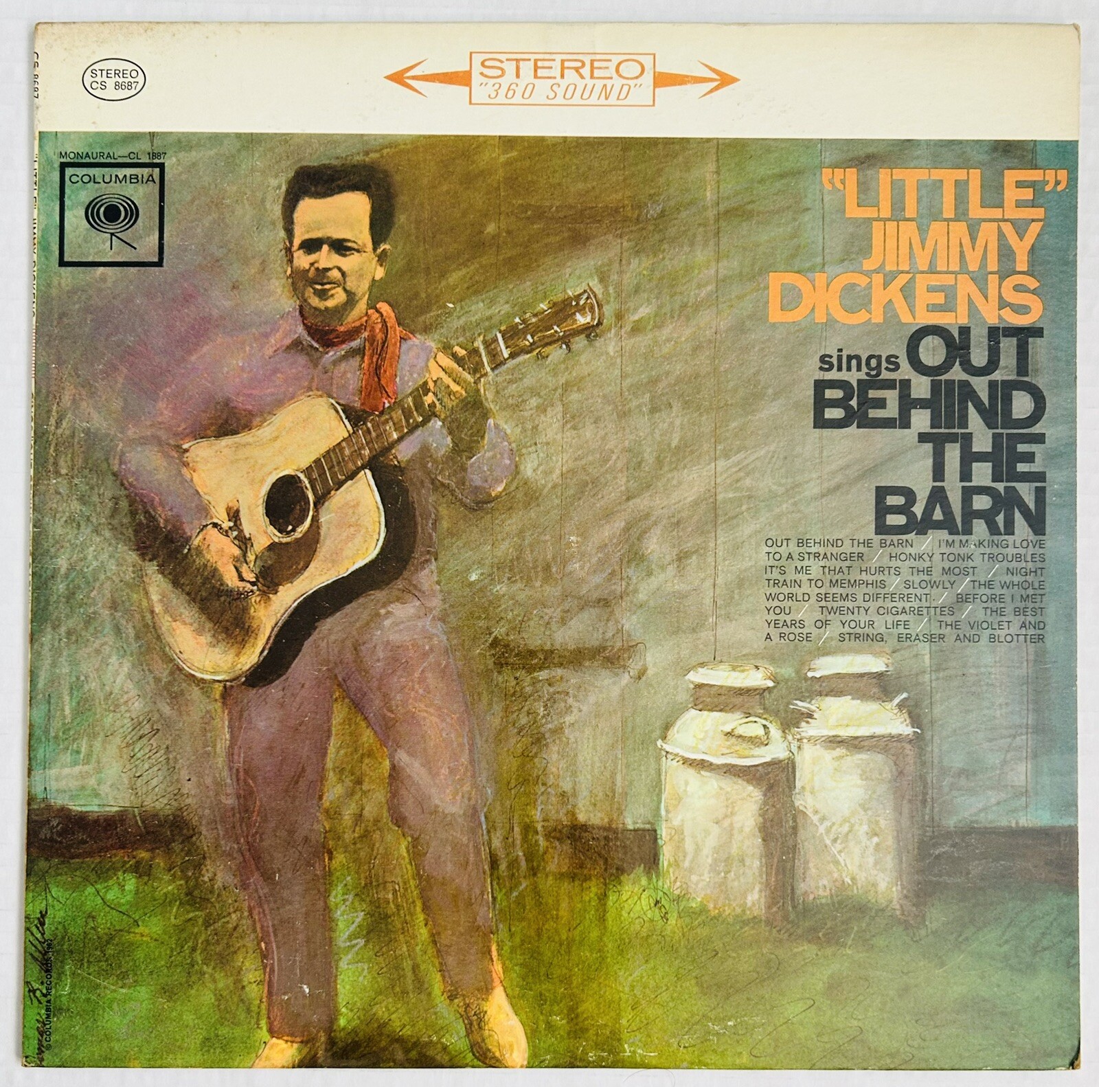 LITTLE JIMMY DICKENS - Out Behind the Barn - Vinyl LP - Promo Ultrasonic Cleaned