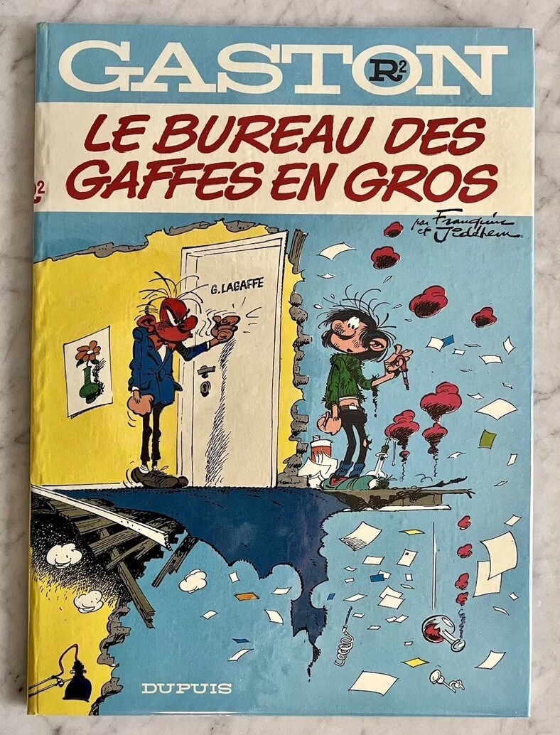 GASTON:SUBLIME ET RARE EO R2 LE BUREAU DES GAFFES EN GROS CRAQUANT NEUF FRANQUIN