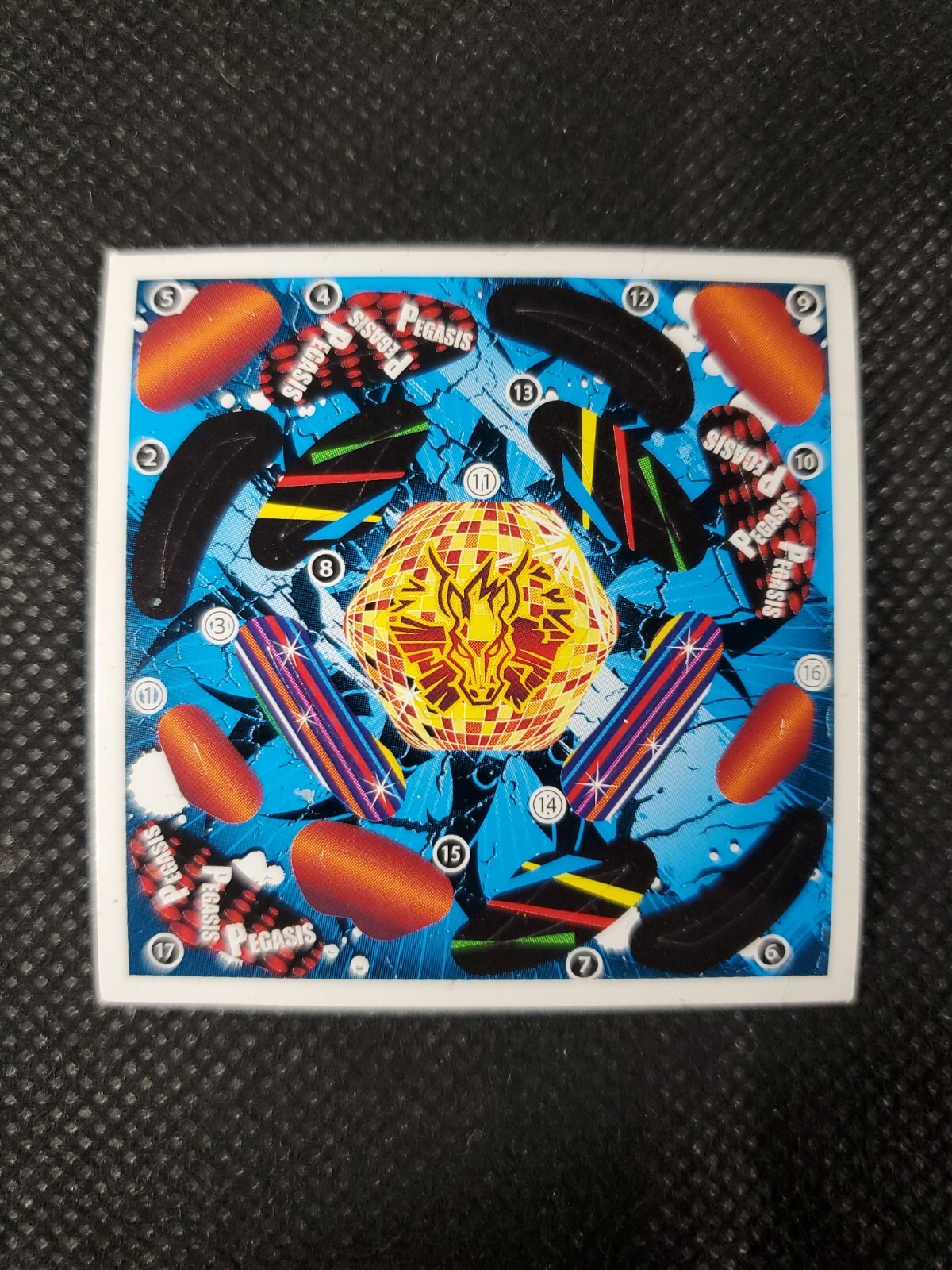 Foglio decalcomania variante Tomy Beyblade Metal BB-70 Galaxy Pegasis nuovo unico'