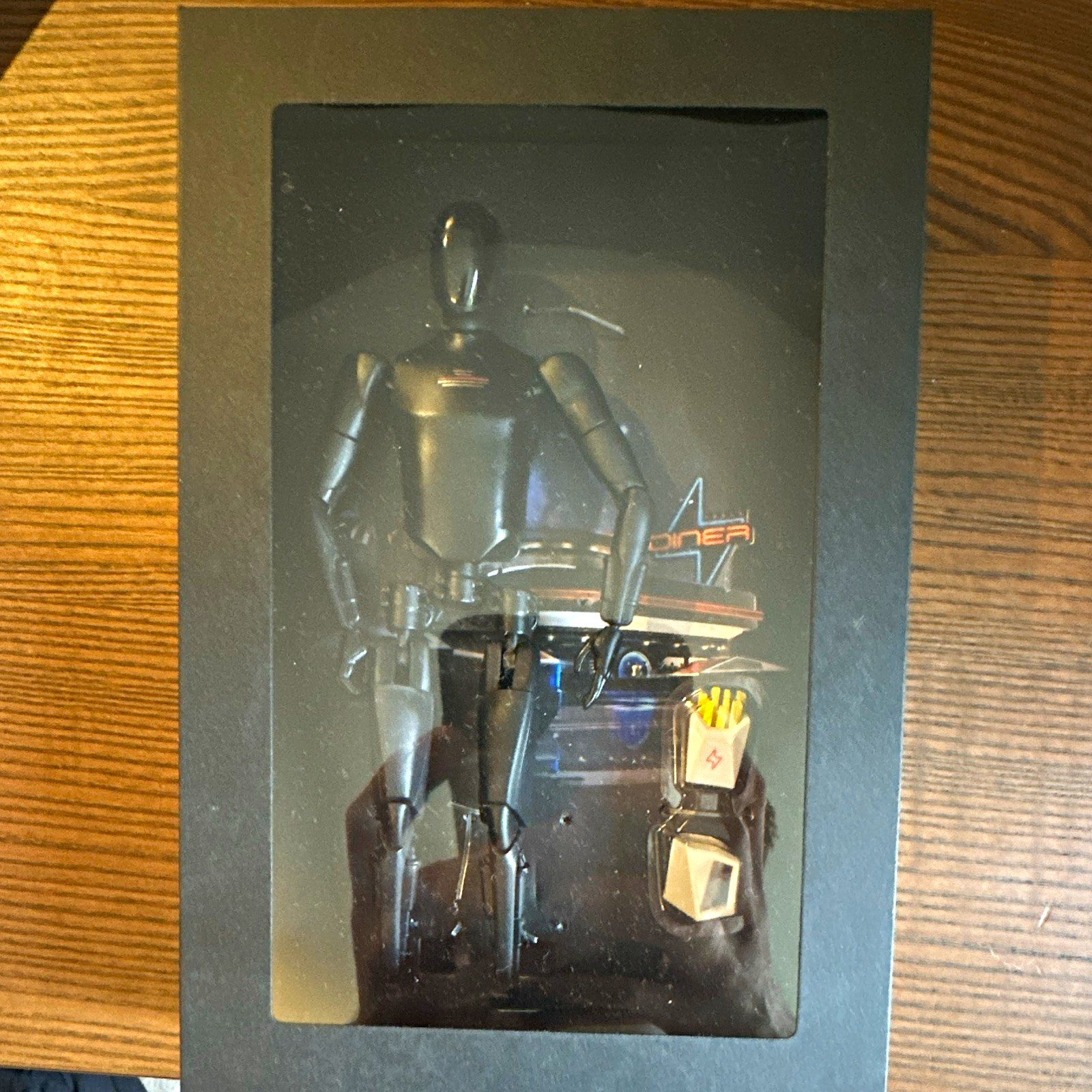 Tesla Tesla Bot Action Figure, Tesla Diner Series, Black, Boxed w/ Accessories
