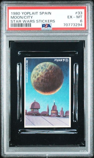 PSA 6 MOON CITY 1980 YOPLAIT SPAGNA-33 STAR WARS IMPERO CLASSIFICATO COLPISCE ANCORA TPHLC