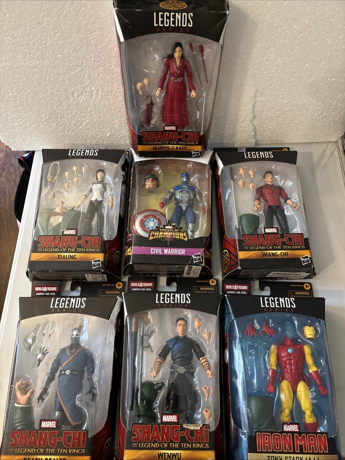 Marvel Legends Mr. Hyde BAF Set Shang Chi Completo NUOVO + Esclusivo Bersaglio Katy