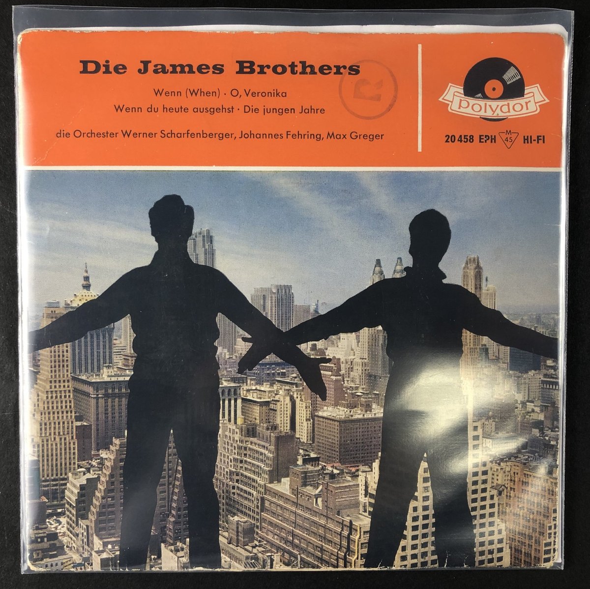 7'' EP Die James Brothers – WENN / WHEN - Peter Kraus - 1959 Polydor 20 458 EPH