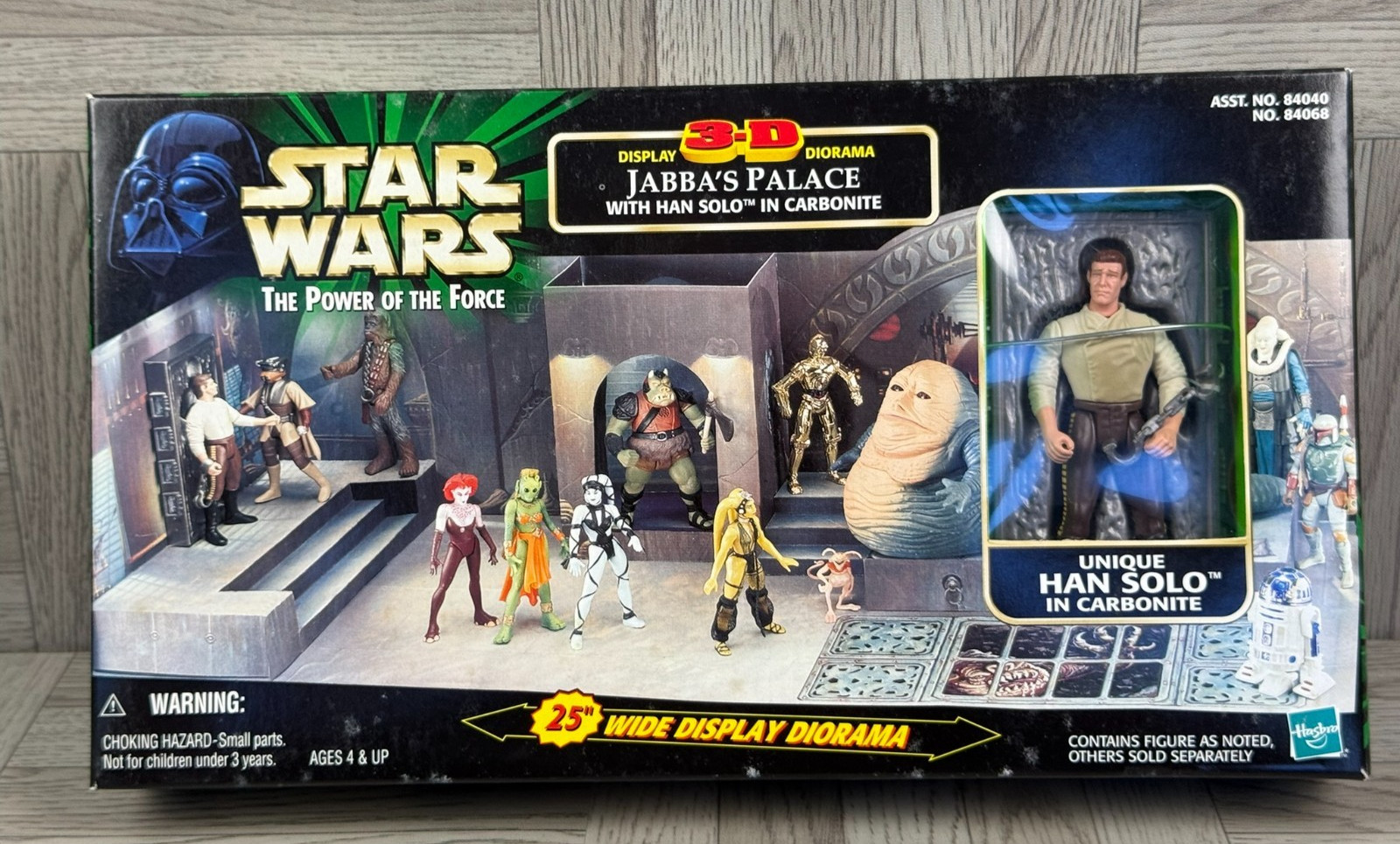 Star Wars - Power of the Force - Jabba's Palace 3-D Diorama w Han Solo Carbonite