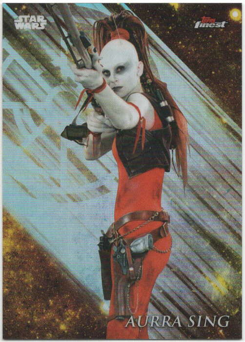 Carta Parallela 2018 Topps Finest Star Wars AURRA SING "REFRACTOR" #8