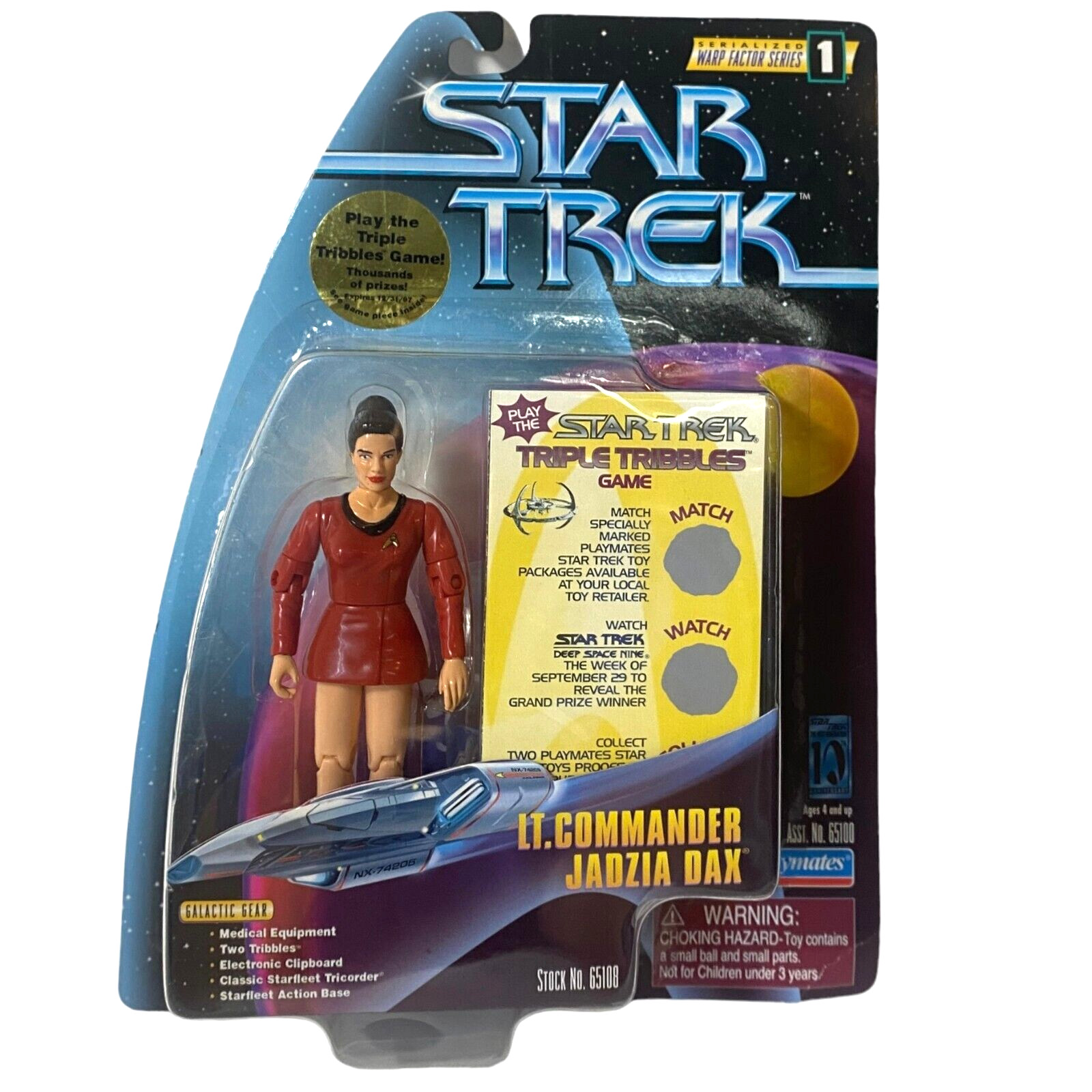 Figurina Playmates 1997 Star Trek Warp Factor Serie 1 JADZIA DAX #65108 ~ NUOVA MOC