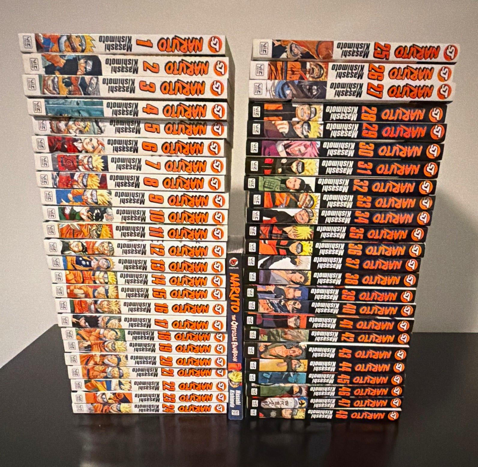Lotto Manga Naruto Vol 1-48 + Fanbook Ufficiale Softcover Inglese Kishimoto