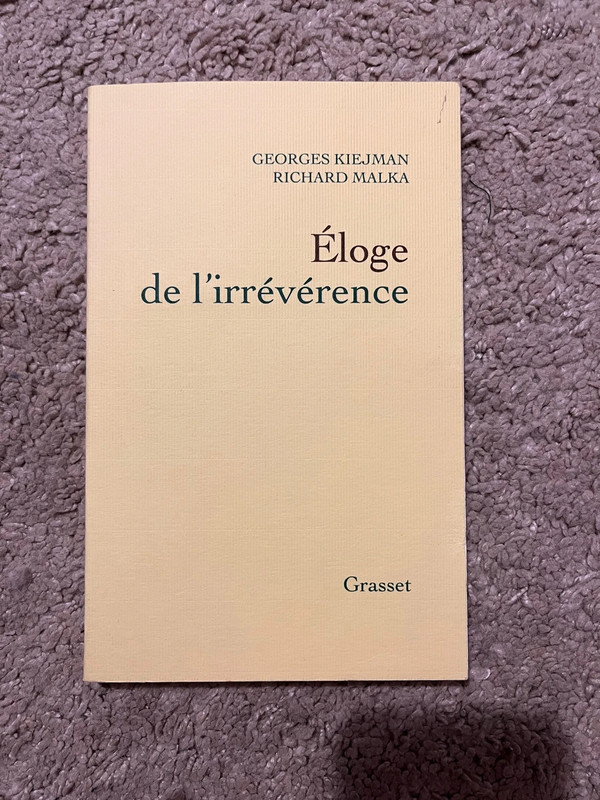 Livre l’éloge de l’irrévérence