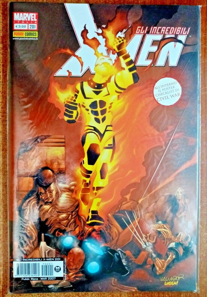  GLI INCREDIBILI X- MEN,FUMETTO MARVEL-N.201-DEL 2007-RIF.N.6955-NEW/PERFECT