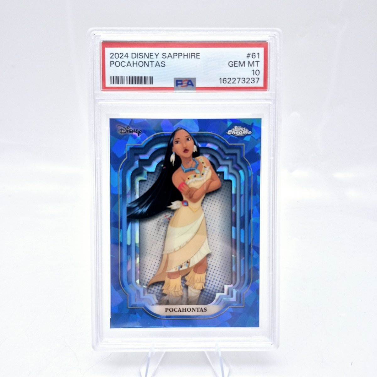 2024 Topps Chrome Disney Sapphire Pocahontas #61 PSA 10 blu