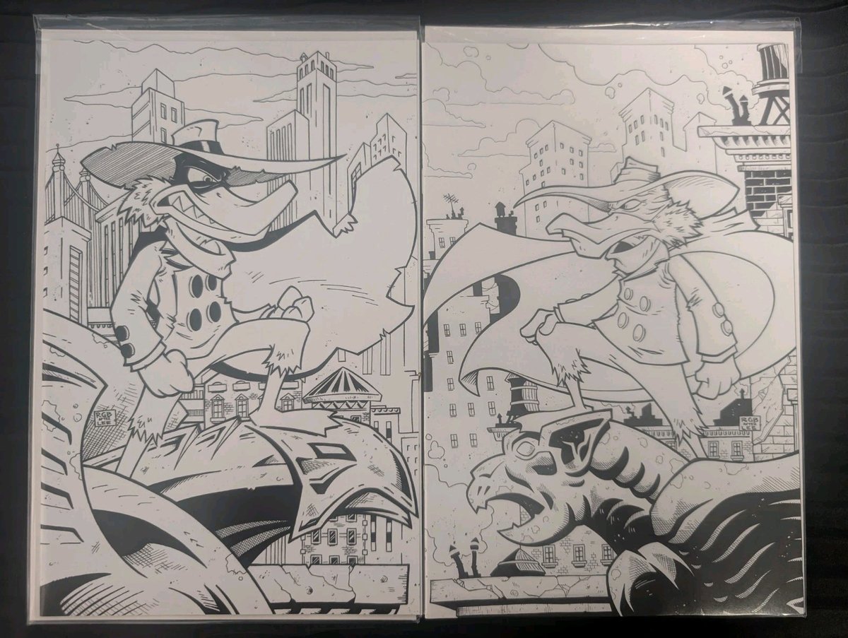 Darkwing Duck 1/Negaduck Ryan Browne Exclusive Sketch Covers