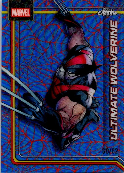 2026 Topps Chrome Marvel  #184 Ultimate Wolverine Spider-Web Red/Blue Refractor