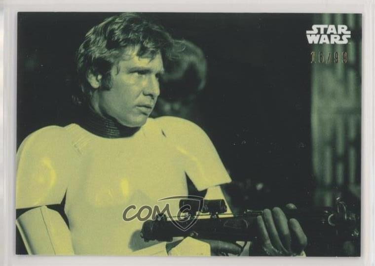 2018 Topps Star Wars bianco e nero verde /99 Han Solo Returns Fire #85 0f4i