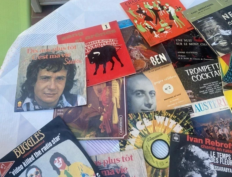 Lot disques vinyle 45 tours