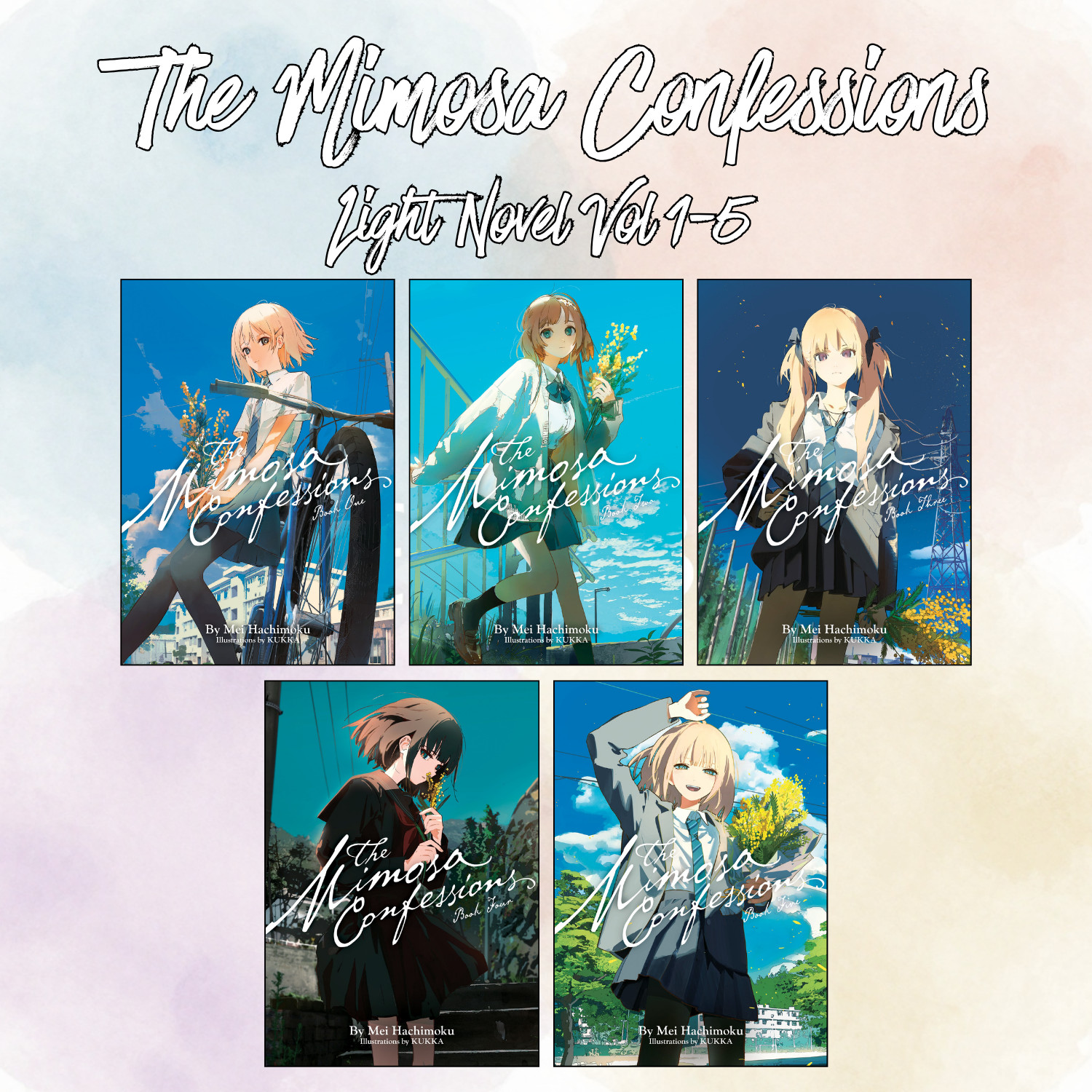Le Confessioni della Mimosa Light Novel Vol 1-5 Inglese Mei Hachimoku Set Completo