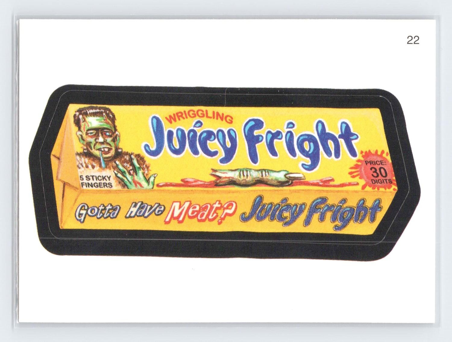 Pacchetti Topps Wacky 2007 nuovissimi serie 5 #22 Juicy Fright