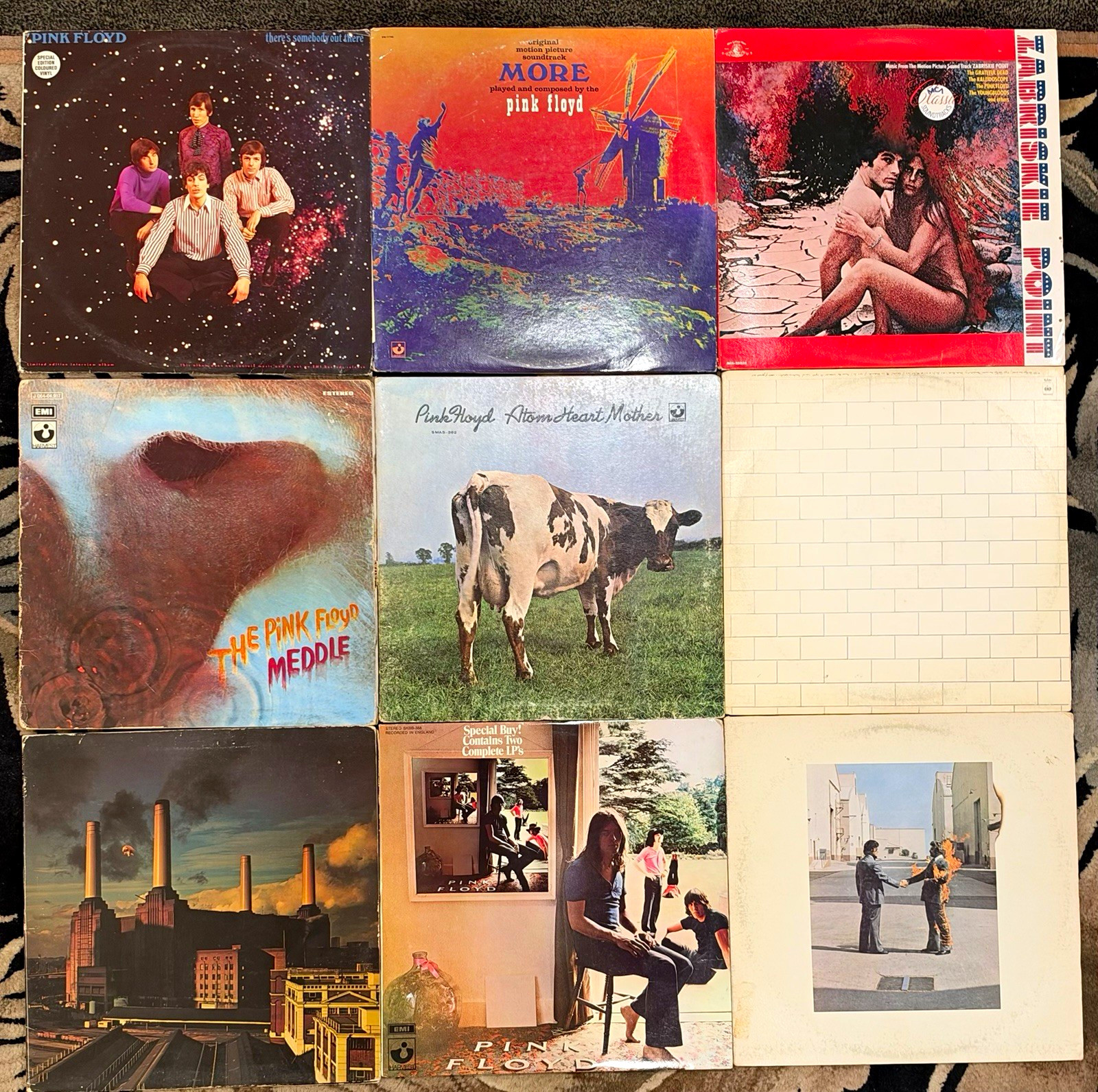 Pink Floyd 19 Vintage Vinyl Album Lot LPs Dark Side Wall Meddle Animals 70s 80s