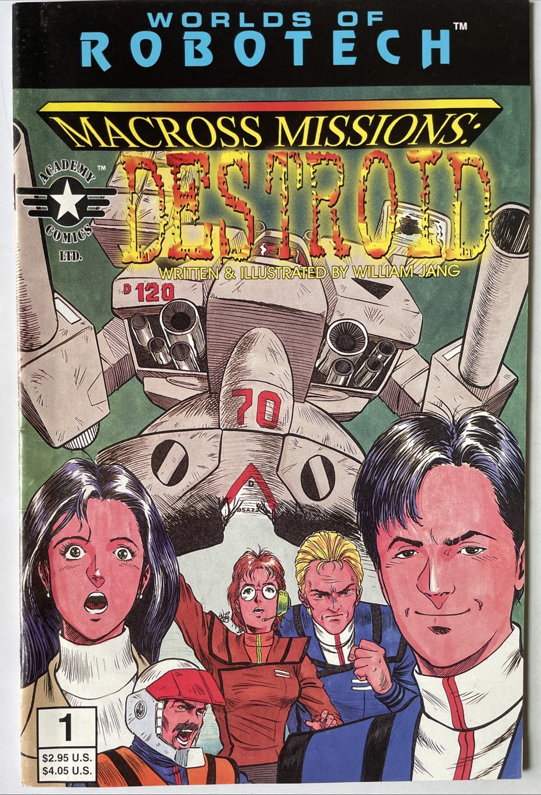 Robotech: Macross Missions Destroid #1 One-Shot! William Jang Art! Accademia 1994