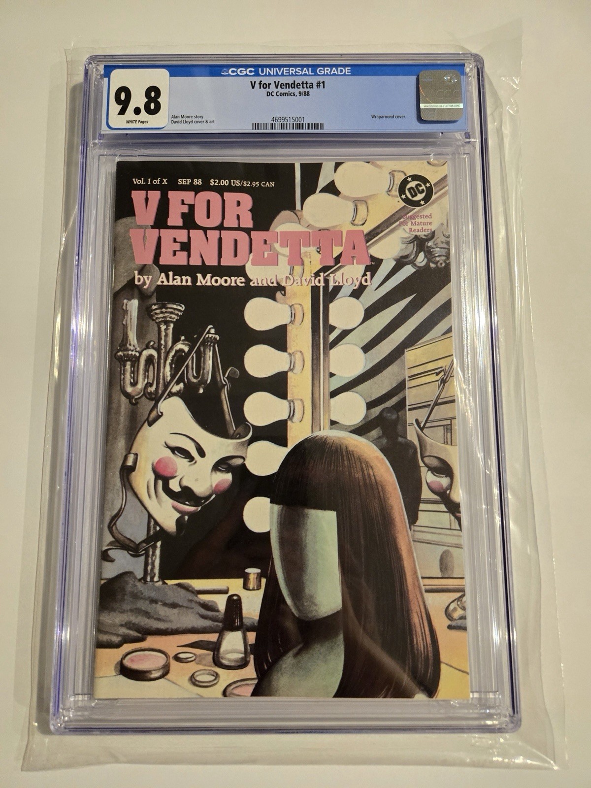 V For Vendetta #1 CGC 9.8 Alan Moore DC Comics 1988