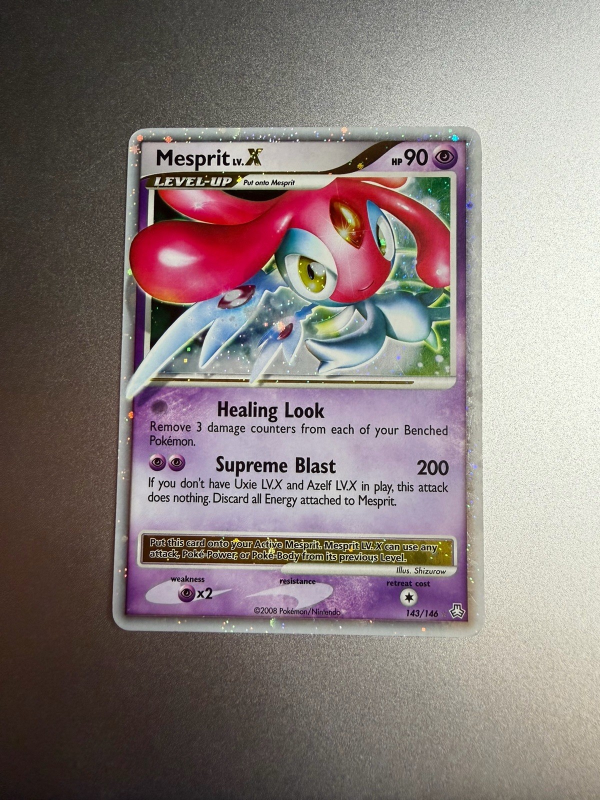 Mesprit LV.X 143/146 Legends Awakened Holo (READ DESCRIPTION)
