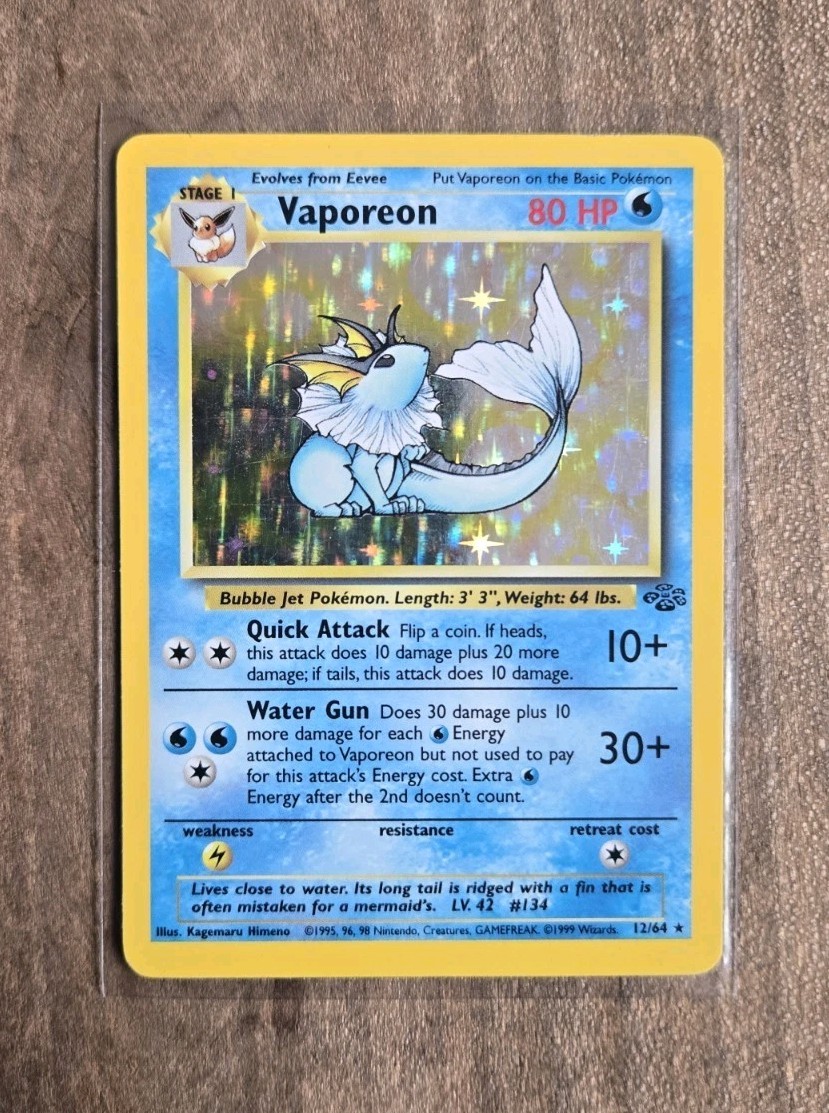 Vaporeon 12/64 Unlimited Jungle Holo Raro Inglese - LP