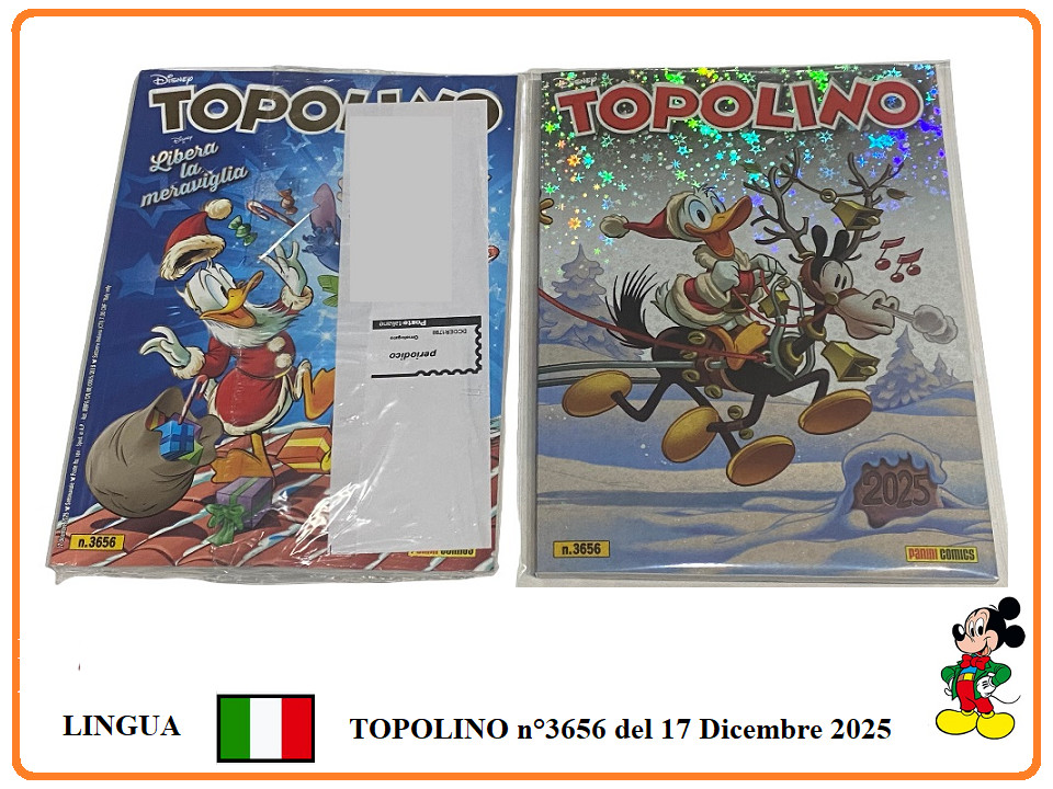 TOPOLINO  n°3656  ABBONATI + COVER  VARIANT  2025