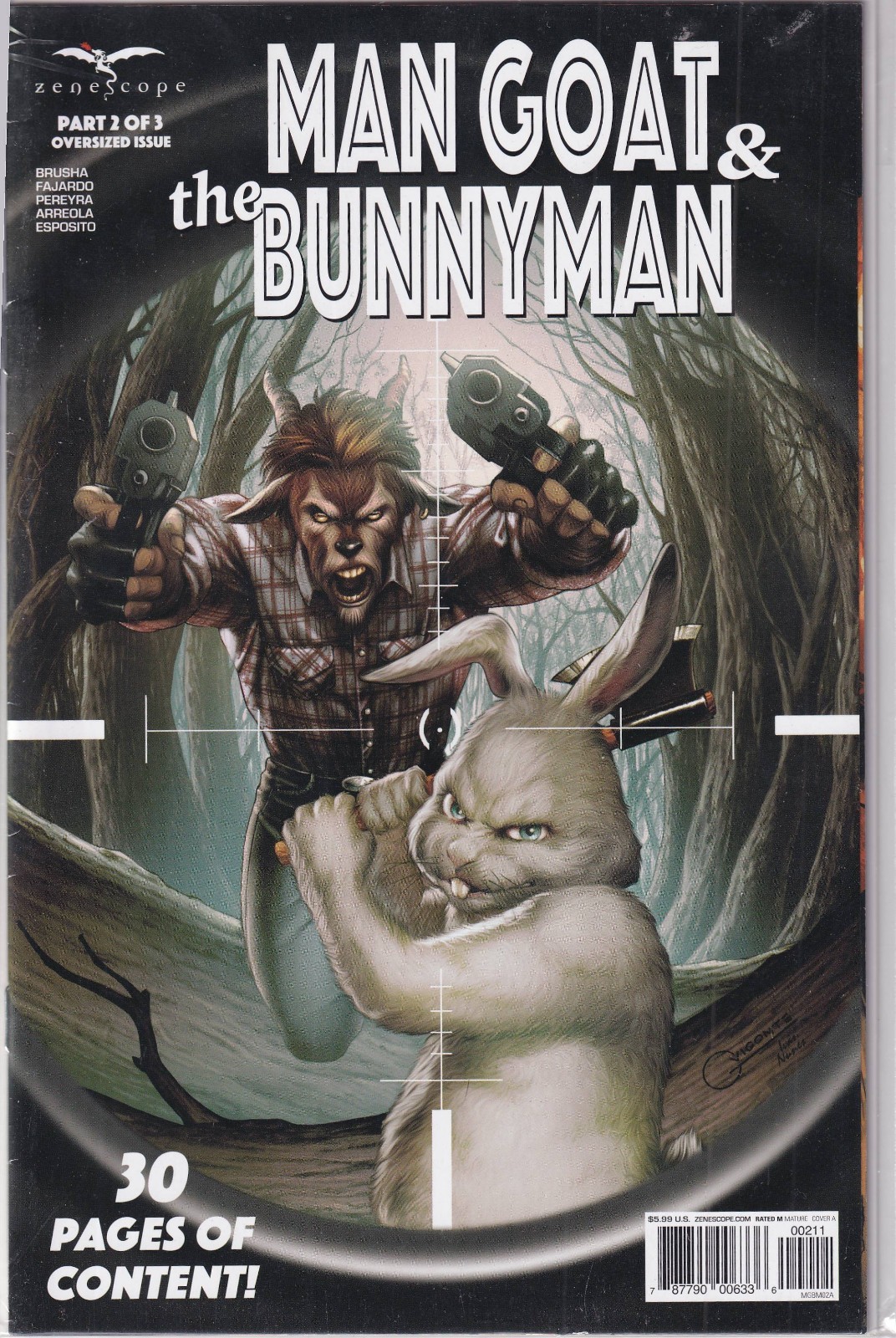 37962: ZENOSCOPE ENTERTAINMENT MAN GOAT AND THE BUNNYMAN #2 VF Grade
