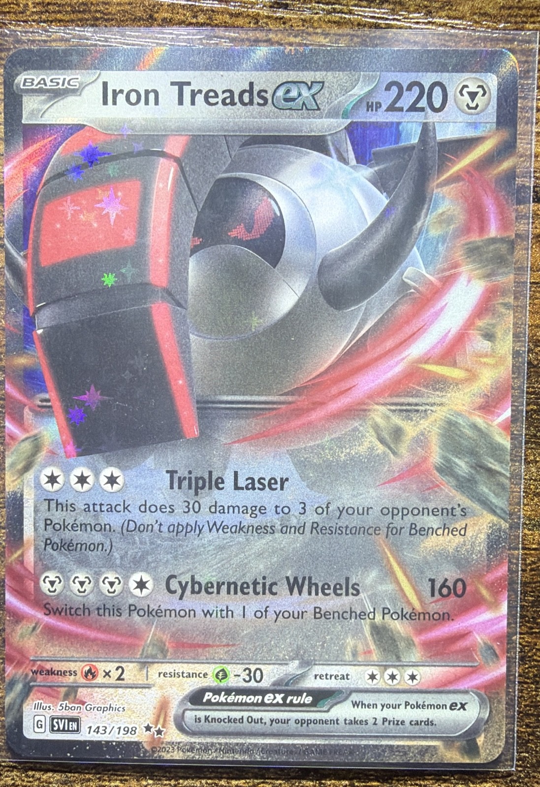 Iron Treads ex 143/198 SV01: Scarlet & Violet Base Set Holo
