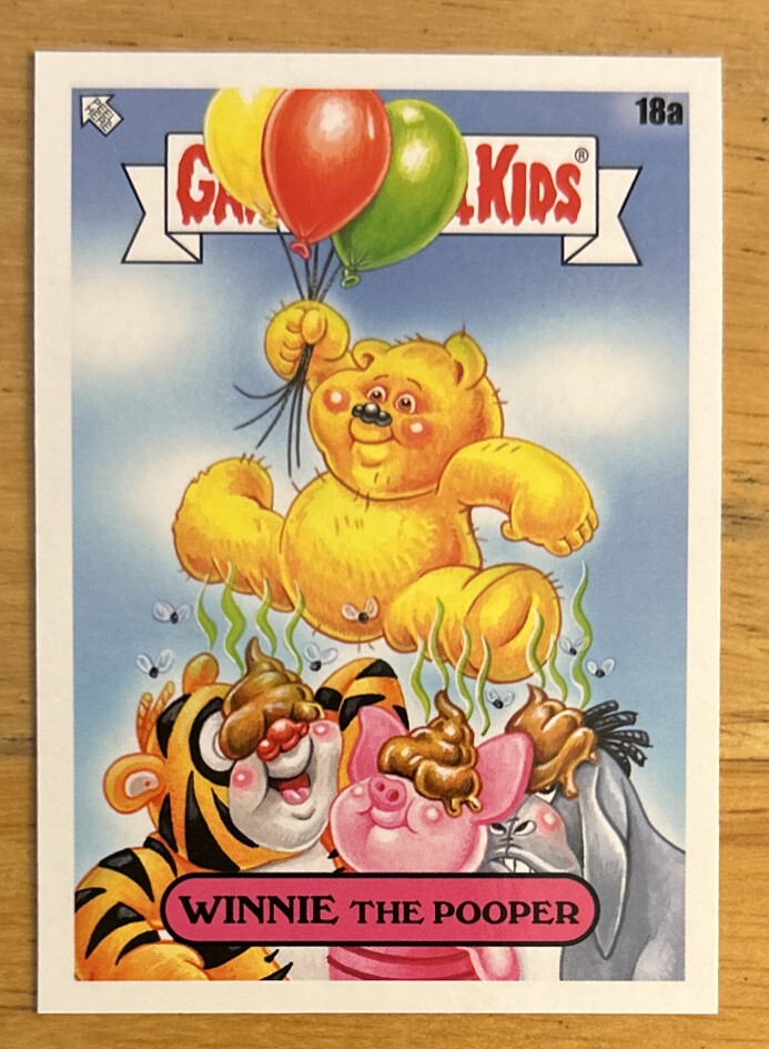 2022 Topps Garbage Pail Kids GPK Book Worms WINNIE The Pooper Sticker Card 18a