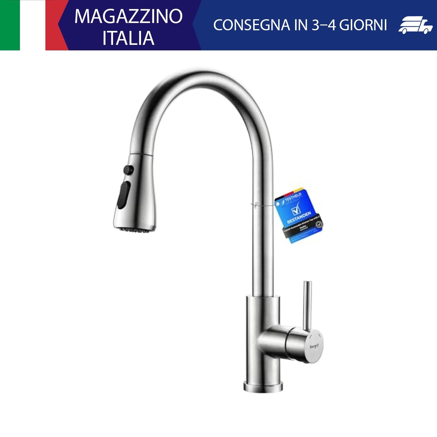 Ibergrif M22137 Rubinetto Lavello Cucina, Miscelatore Cucina Estraibile | Doccet